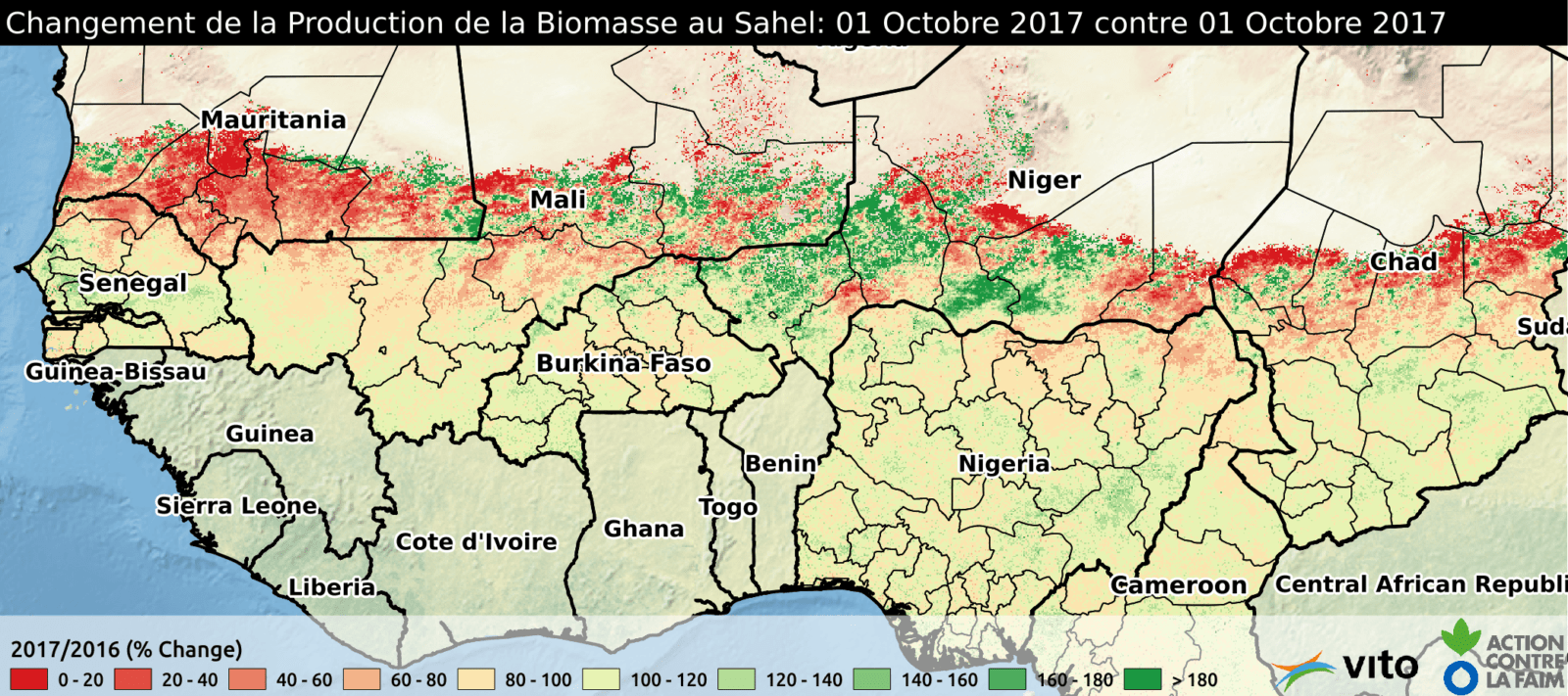 Cartes de Biomasse: Sahel 2017