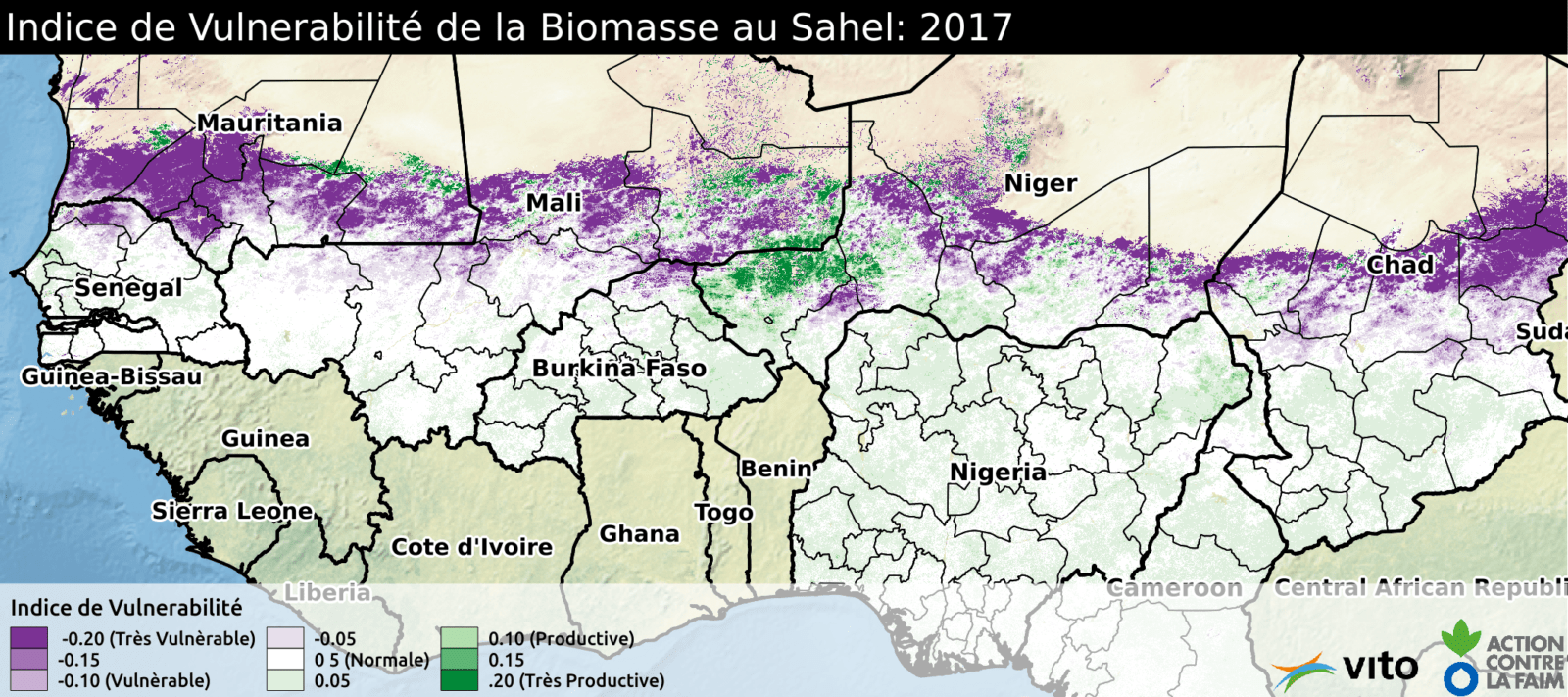 Cartes de Biomasse: Sahel 2017