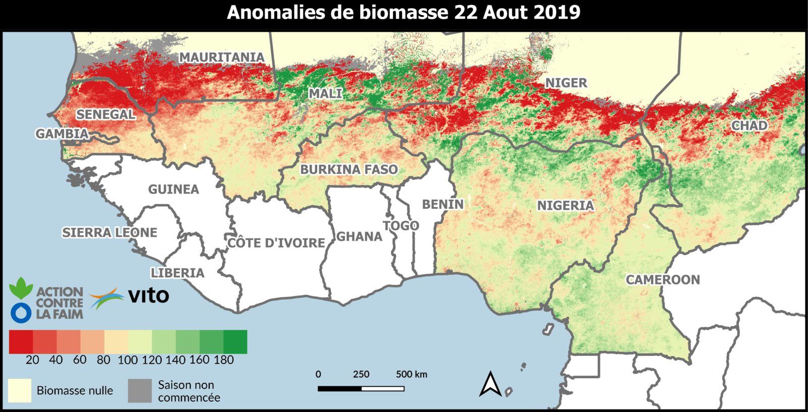 Bulletin d’information : Etat de la biomasse et de l’eau de surface au Sahel à la mi-saison de l’hivernage 2019