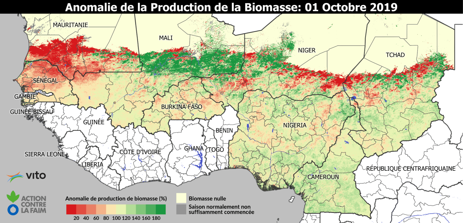 Cartes Biomasse Sahel 2019