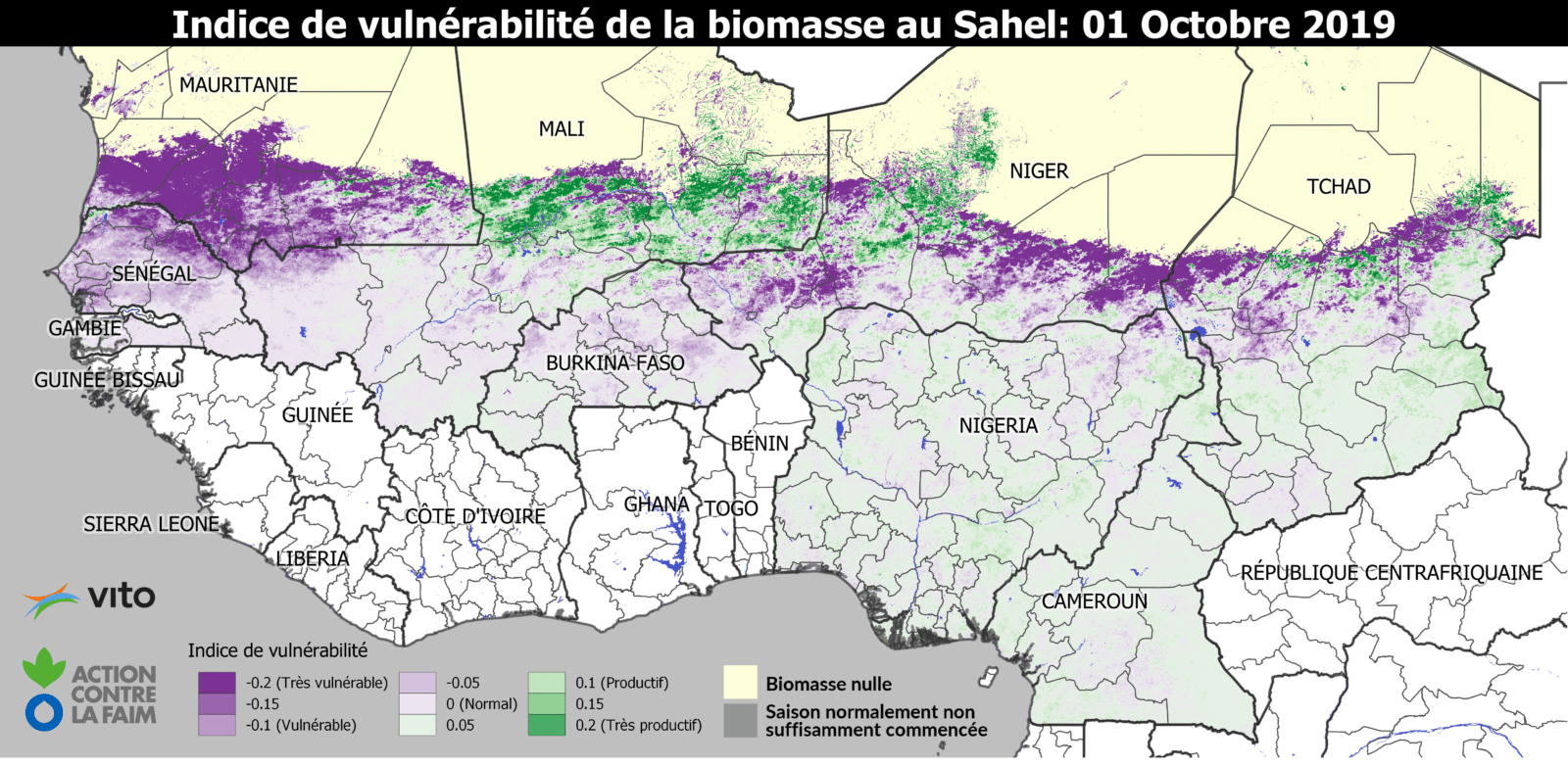 Cartes Biomasse Sahel 2019