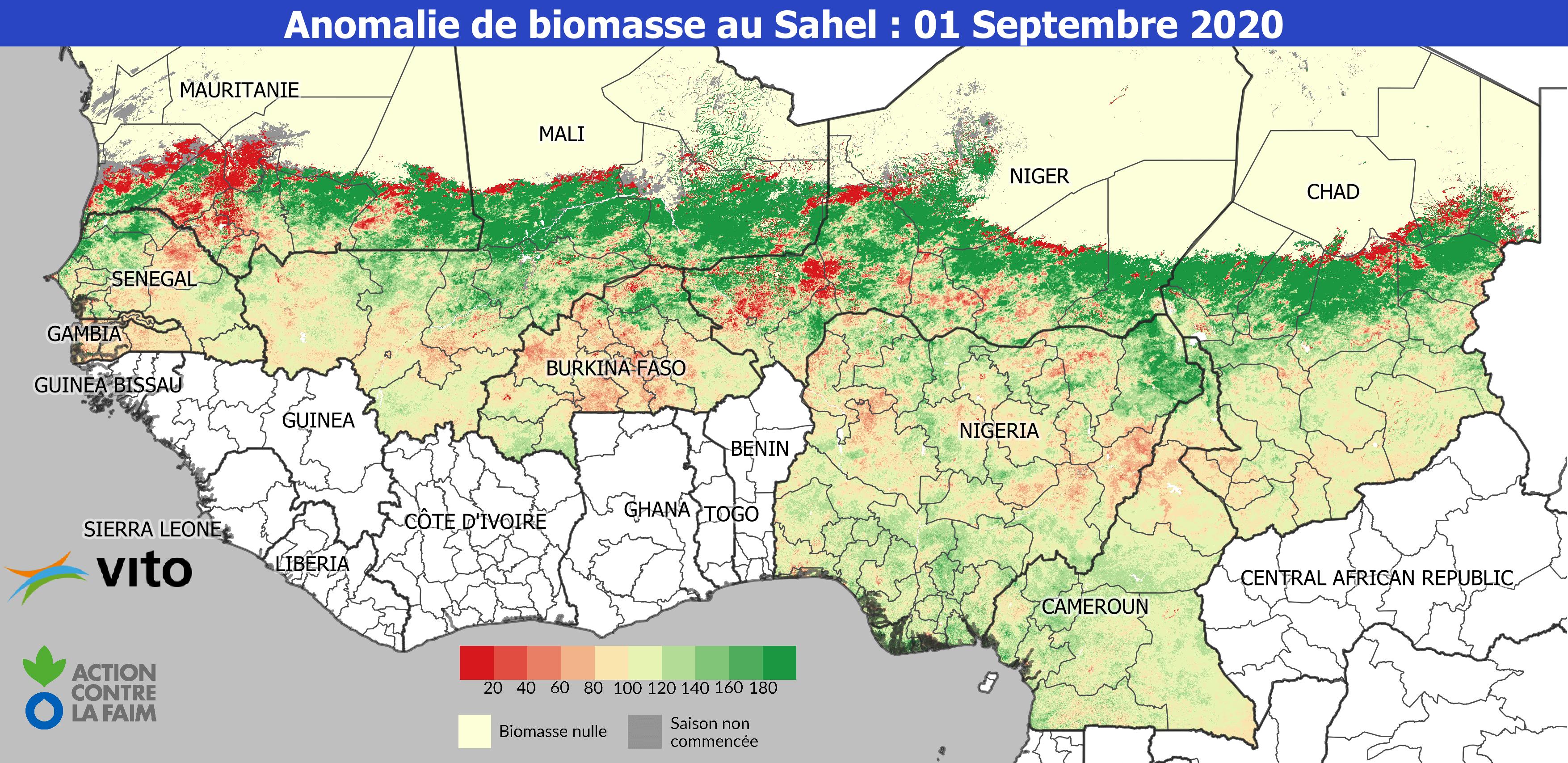 Bulletin d’information : Etat de la biomasse et de l’eau de surface au Sahel à la mi-saison de l’hivernage 2020
